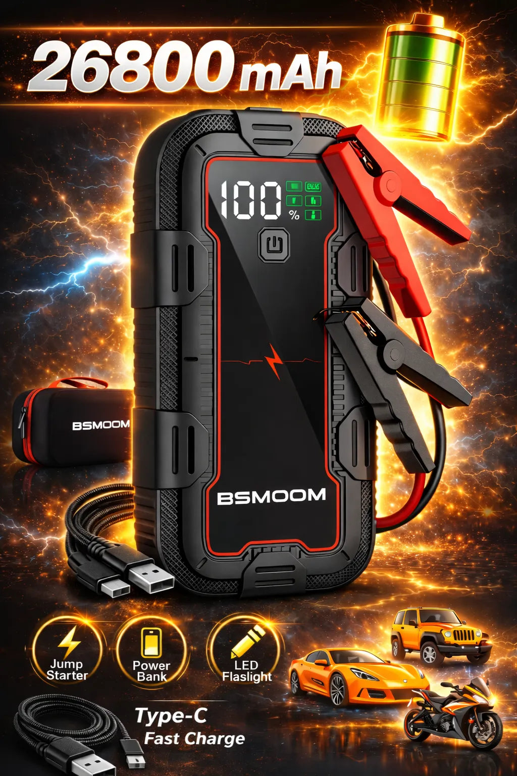 Automobilio Starteris (Užvedėjas), 8000A, 12V