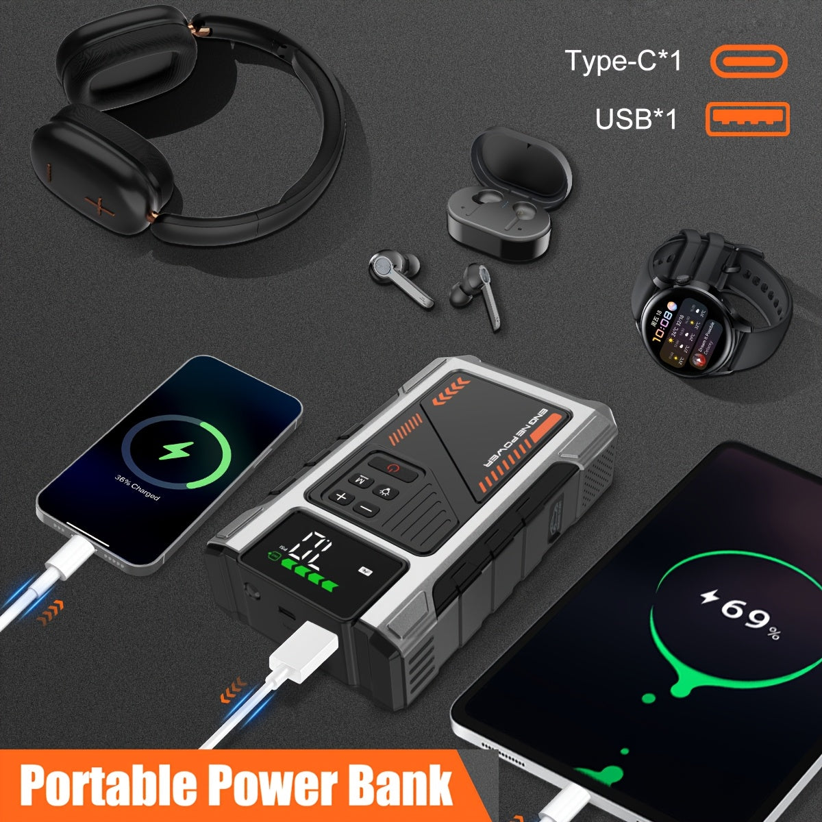 Starteris su 150 PSI Oro Kompresoriumi, 6000A, 12V